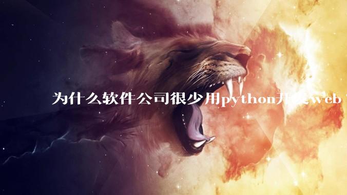 为什么软件公司很少用python开发web?