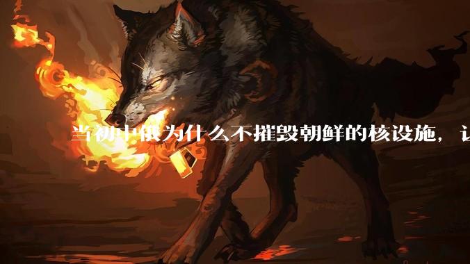 当初中俄为什么不摧毁朝鲜的核设施，让朝鲜拥有了自己的核武器？